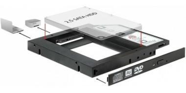 MobileRack notebookba SATA HDD-hez 12,7mm Optibay